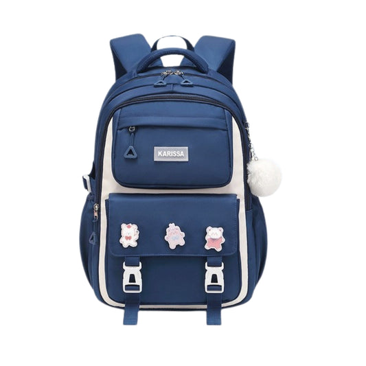 Kids Backpack Children School Bags for Girls Orthopedic Waterproof Primary Schoolbag Book Bag (blue)-0018