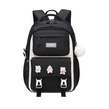 Kids Backpack Children School Bags Waterproof Primary Schoolbag Book Bag (black)-0017