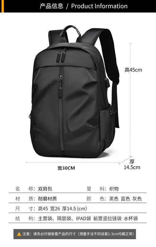 Trendpack Laptop and Travelling Black Backpack (Black)