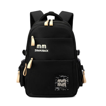 Schoolbags, College ' Cute Large-Capacity Backpacks, Simple Casual Backpacks(Black)-0008