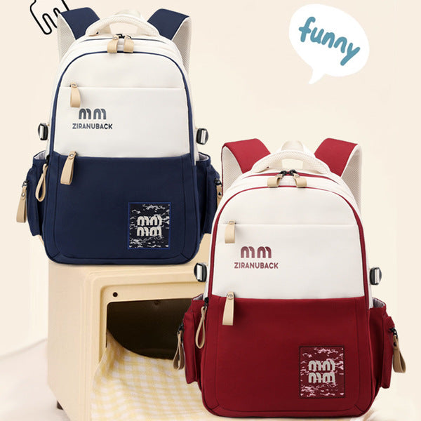 Schoolbags, College Cute Large-Capacity Backpacks, Simple Casual Backpacks(Blue)-0007