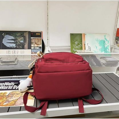 Aesthetic Large Capacity Cute Backpack (RED)-0010