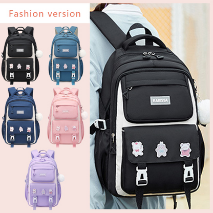 Kids Backpack Children School Bags Waterproof Primary Schoolbag Book Bag (black)-0017