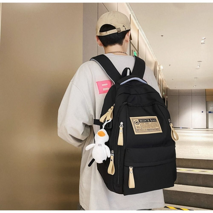Aesthetic Large Capacity Cute Backpack (Black)-0011