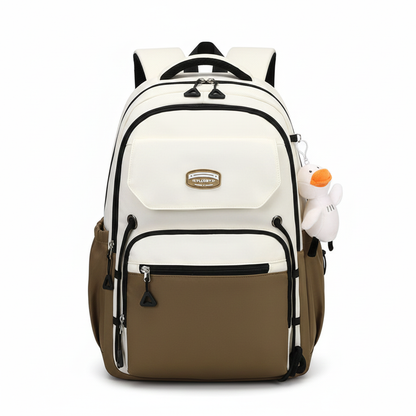 Middle School, High School, and College Students' Schoolbags Stain-Resistant Backpacks (Brawn)-0003