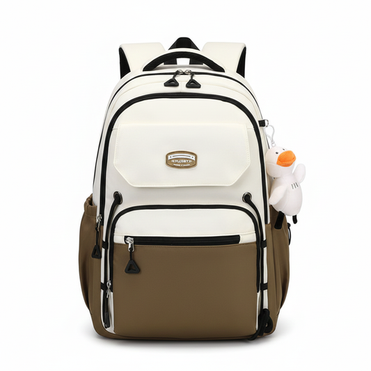 Middle School, High School, and College Students' Schoolbags Stain-Resistant Backpacks (Brawn)-0003