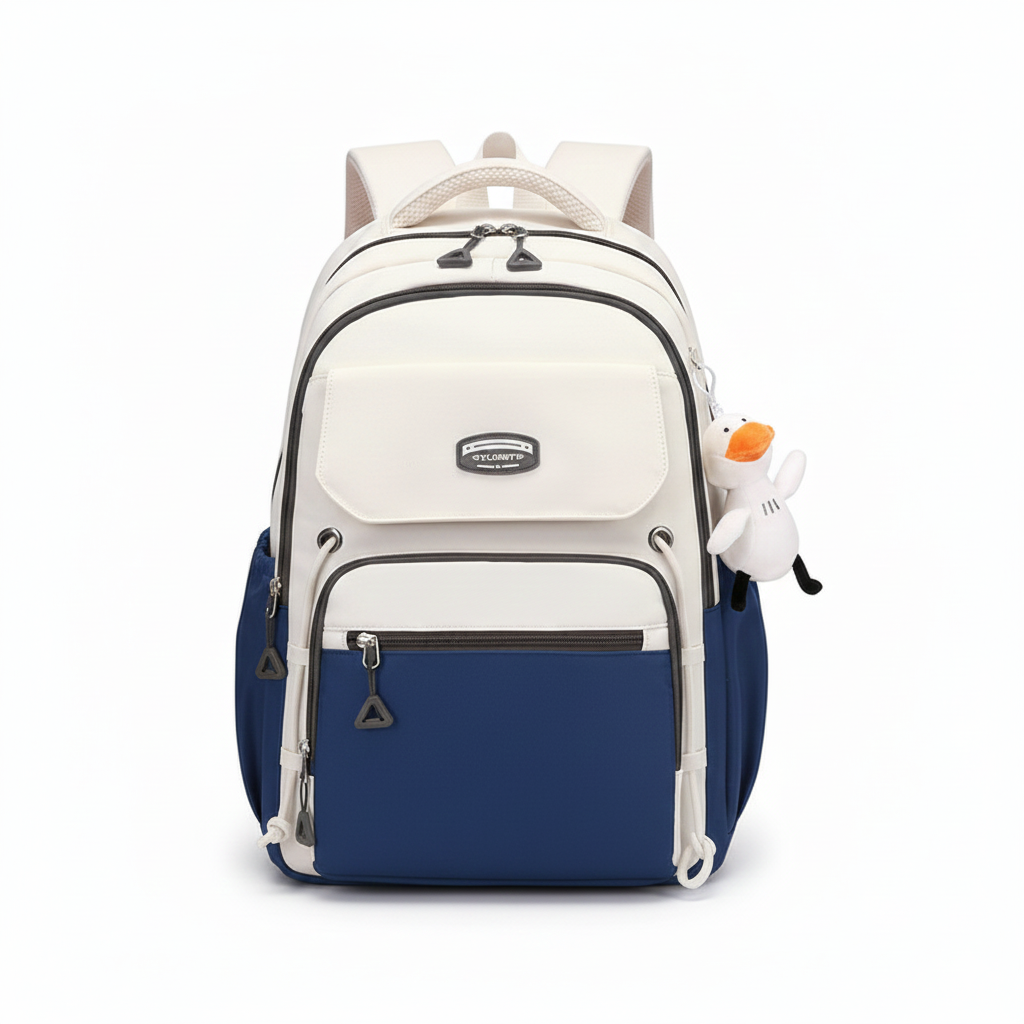 Middle School, High School, and College Students' Schoolbags Stain-Resistant Backpacks (Blue)-0005